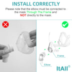 Replacement Swivel Elbow Connector for Airfit F20 F30, H/SA FSA Eligible CPAP Supplies, One pack, ItAll Supplies
