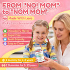 NATISLAND Focus Gummies for Kids, Brain Supplements with Phosphatidylserine, Omega-3 & Saffron, for Kids Memory, Focus & Attention Support, Sugar Free, Vegan, Strawberry Flavor, 60 Chewable