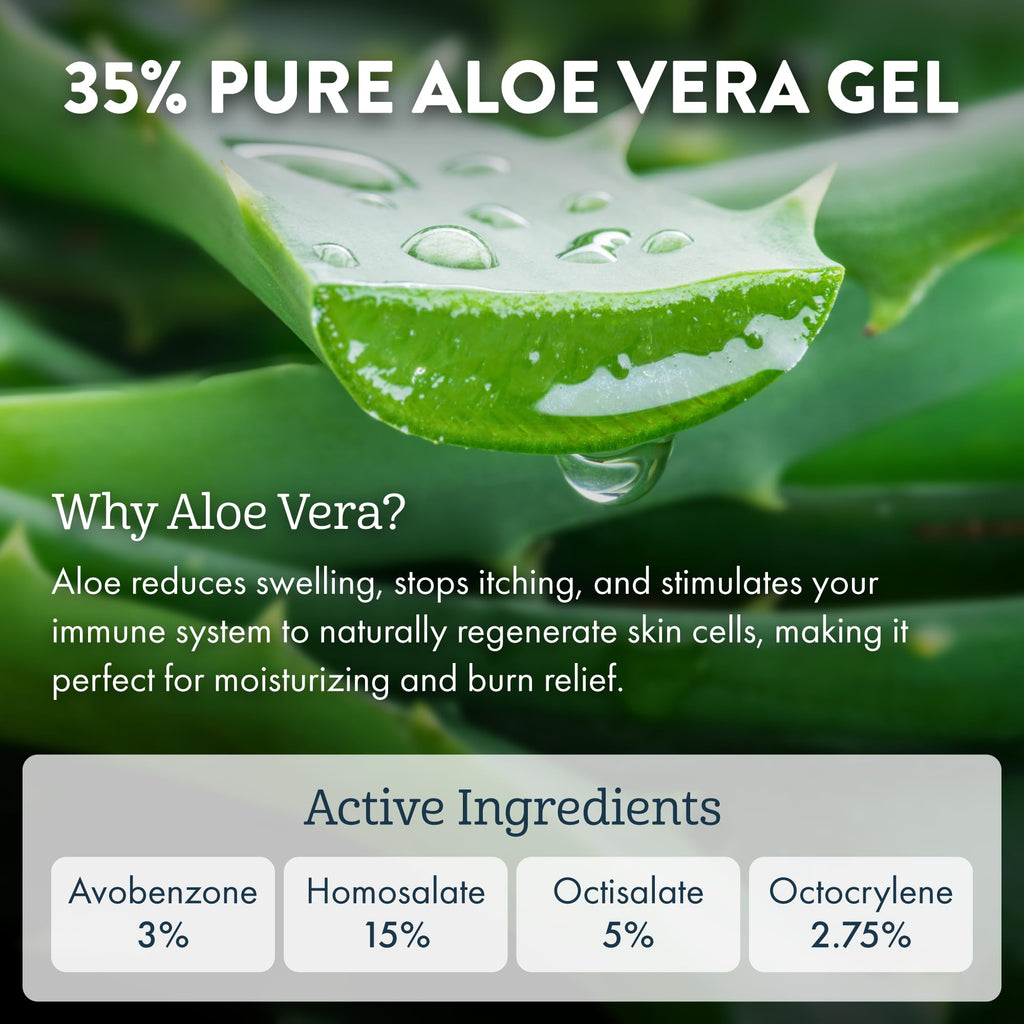 Aloe Up White Collection Continuous Sunscreen Spray SPF 50 Broad Spectrum UVA/UVB Sunscreen Protector for Face and Body with Moisturizing Aloe Vera Gel Reef Safe Coco Mango Fragrance 5.5 Fl. Oz