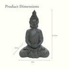 LuxenHome Large Buddha Statue, 22" Meditating Buddhas Garden Statue