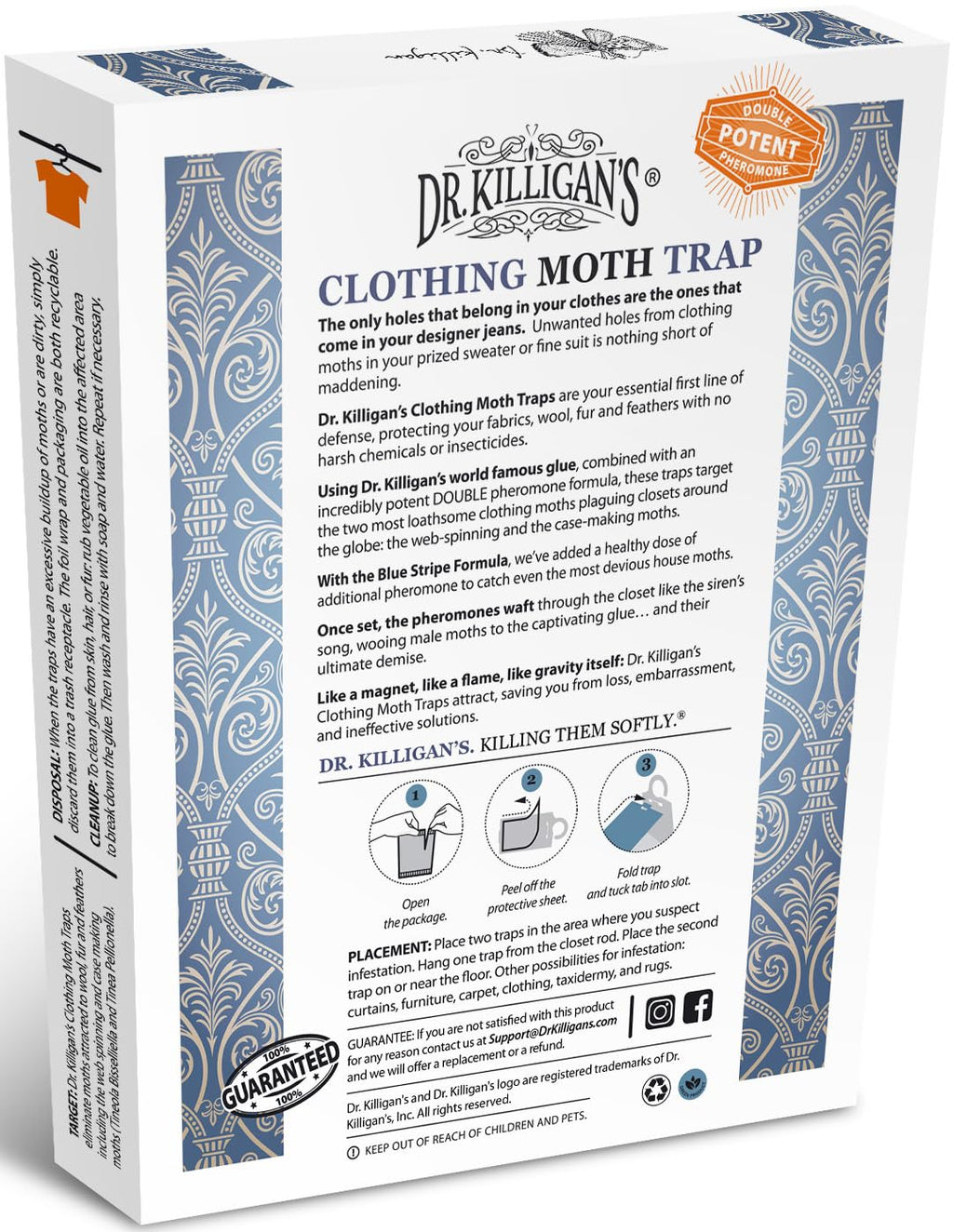 Dr. Killigan's Premium Clothing Moth Traps with Pheromones (White, 6 Traps)
