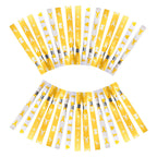 WANDIC Yellow Ribbon Bracelets, 30 Pcs 5 Styles Bone Cancer Awareness Wristbands Adjustable Polyester Wrist Bands Wrist Strap for Public Event, 6.89 * 0.59in, Polyester, no Gemstone