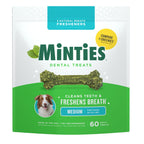 Minties Mint Dental Chews for Dogs, Medium Breeds 25-50 lbs, 60 Ct