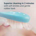 Philips Sonicare for Kids 7+ Genuine Replacement Toothbrush Heads, 2 Brush Heads, Turquoise and White, Standard, HX6042/94