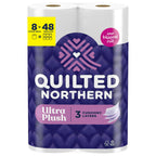 Quilted Northern Ultra Plush Toilet Paper, 8 Rolls, 3-Ply Toilet Tissue