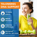 NICMIN Telomeres DNA Support - Anti Aging Supplement for DNA Repair, Cell Health & Stem Cell Support Max Absorption 60 Capsules