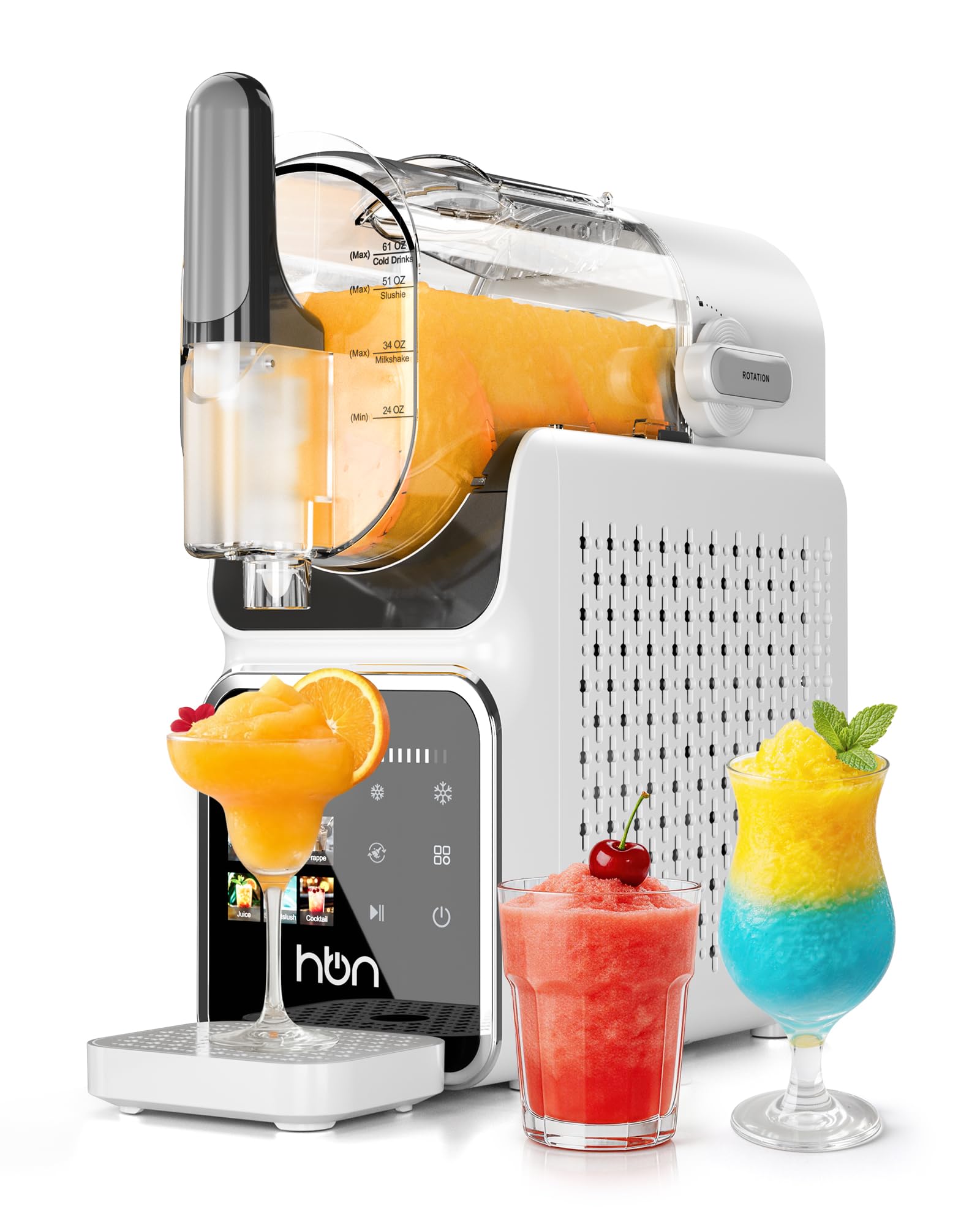 HBN Slushie Machine for Home No Ice Needed, Slushy Machine Frozen Drink Maker 88oz, Self-Cleaning, 6 Presets for Margaritas, Cocktails, Milkshakes and More, Perfect for Family Gathering, Summer Party