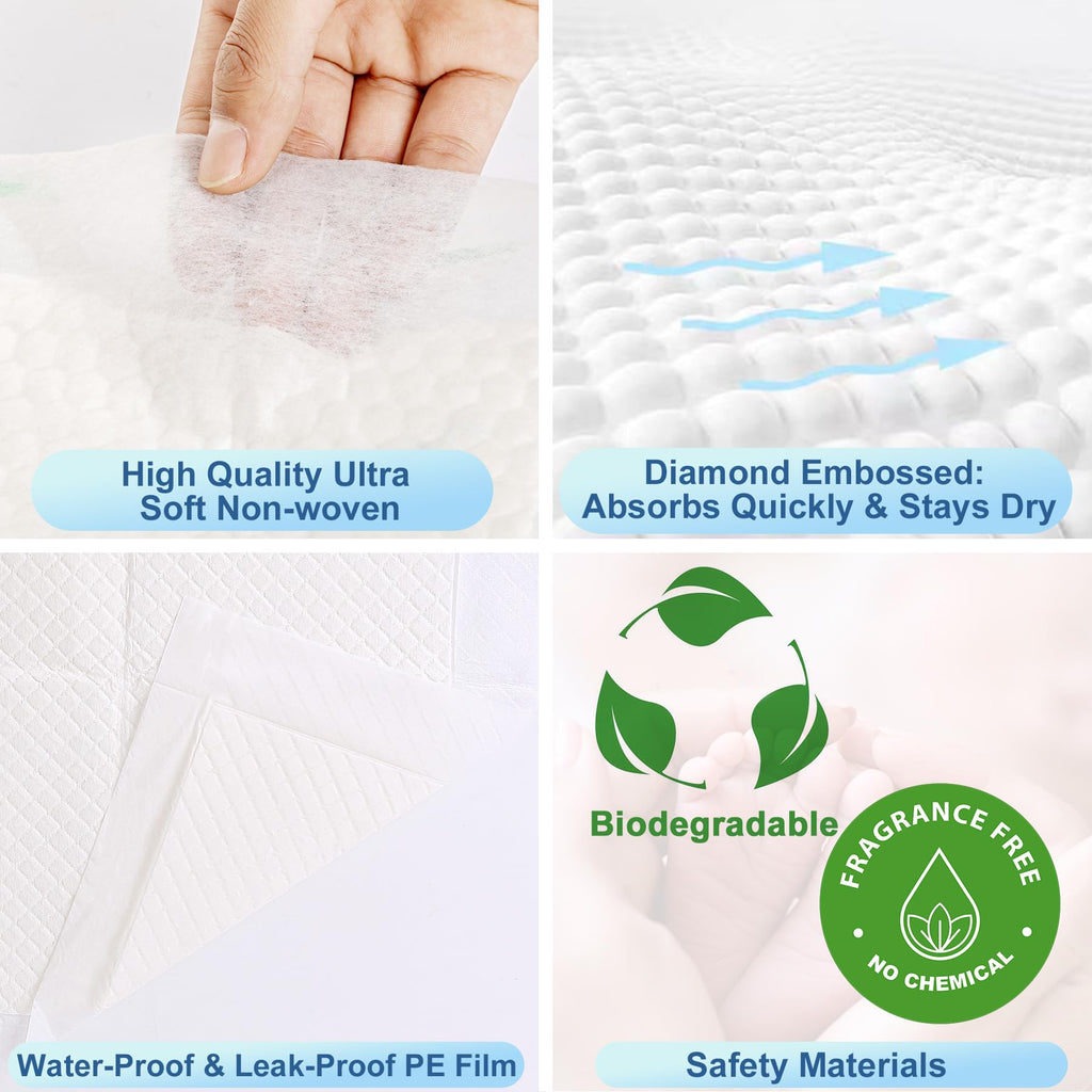 Bed Pads Disposable Adult 50 Count XXL, Super Absorbency Heavy Duty Chucks Pads Extra Large Incontinence Pads, Quick Drying Underpads Chux Pads for Puppy Pets Baby Adults Elderly, 30” x 36”, White