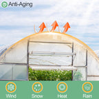 10 x 26 FT Clear Greenhouse Plastic Sheeting, 6 Mil Polyethylene Film Heavy Duty, Water Sun Frost Wind Dust Resistant Winter Hoop House Toughness Plastic Cover for Farming, Gardening, Agriculture, DIY