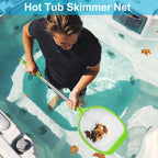 ROMIVO Pool Skimmer Net with 6-Section Reinforced Aluminum Pole, Deep Ultra Fine Mesh Leaf Skimmer Rake for Fast Debris Removal, 56.3" Adjustable Length for Cleaning Swimming Pools, Spas, Tubs & Ponds