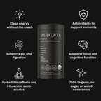 MUDWTR Original Mushroom Coffee Alternative | 2,240mg USA Grown & Adaptogenic Mushrooms | USDA Organic | Lion's Mane, Cordyceps, Chaga & Reishi | Energy, Focus & Immunity Support | 30 Servings