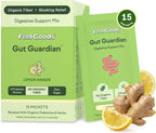 Feel Goods Gut Guardian, Digestive Health Powder Packets - Probiotic Fiber Powder with Prebiotics & L Glutamine for Gut Health, Bloating Relief & Digestion Support - Zero Sugar & Organic Flavor