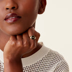 PAVOI 14K Gold Plated Bold Stackable Signet Ring - Yellow Gold