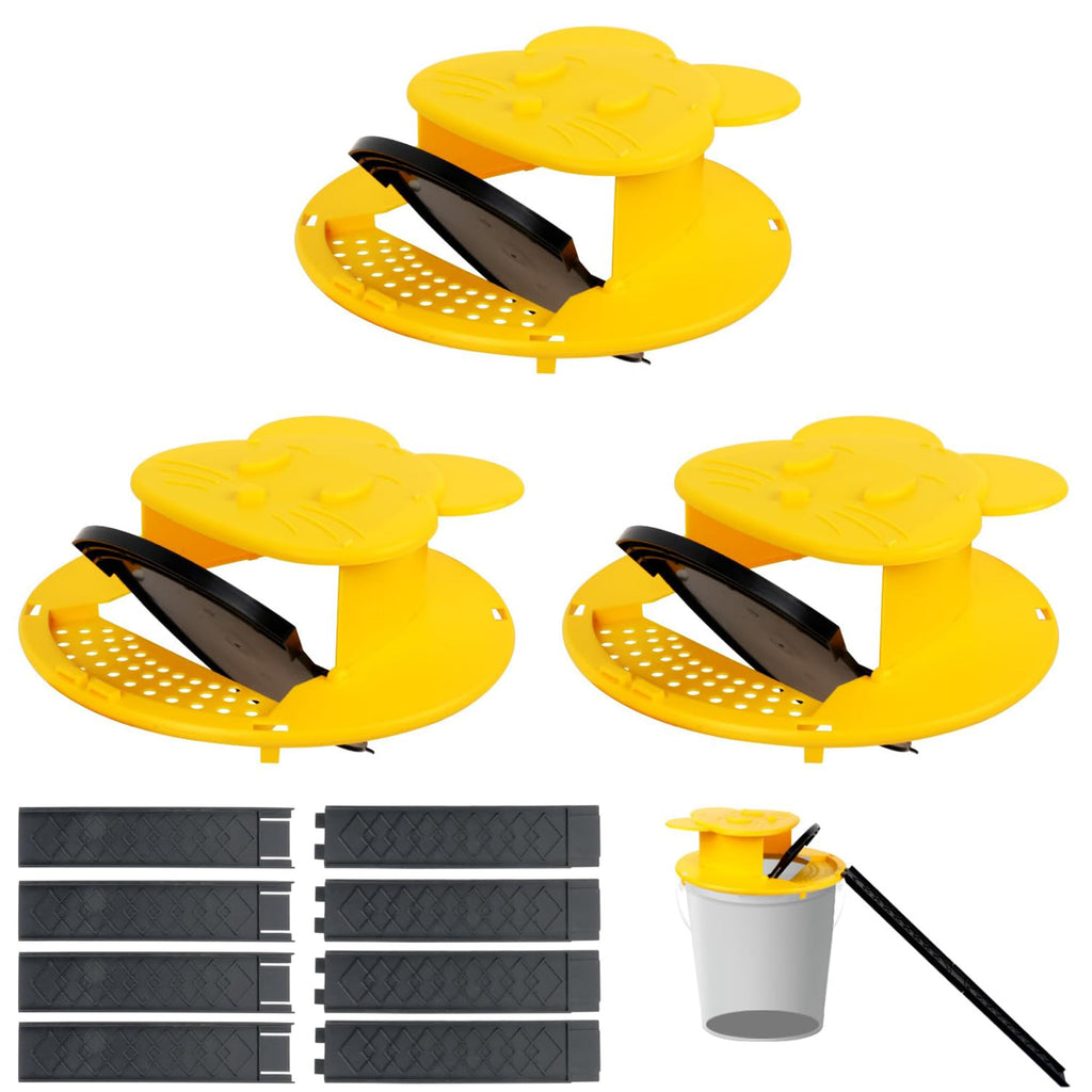 3pc Bucket Mouse Trap - Mouse Traps Indoor for Home - ABS Material