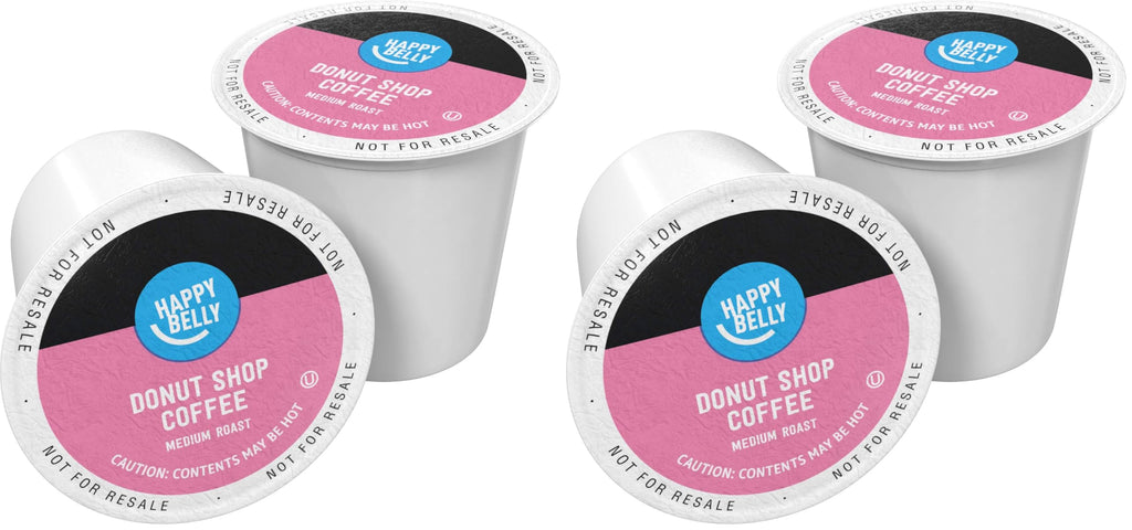 Amazon Brand - Happy Belly Medium Roast Coffee Pods, Donut Shop, Compatible with Keurig 2.0 K-Cup Brewers, 100 Count