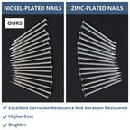 JEGONFRI 900PCS 3/4" Nickel Flat Head Nails for Hanging Pictures & Woodwork