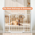 Cideny Baby Gate Auto Close, 29"-40" Dog Gate Indoor for Stairs & Doorways