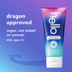 Hello Dragon Dazzle Blue Raspberry Kids Toothpaste, Fluoride Toothpaste, Ages 2+, No Artificial Sweeteners, No SLS, Gluten Free, Vegan, Pack of 12, 4.2 OZ Tubes