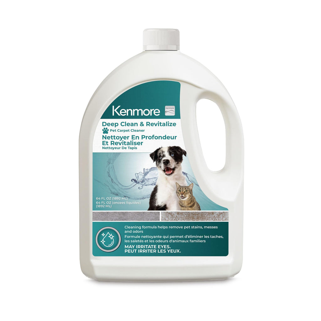 Kenmore KS1010 Deep Clean & Revitalize Pet Carpet Spot Cleaner Formula, 64 Oz for Carpet, Rugs, and Upholstery, Eliminates Pet Stains, Messes and Odors