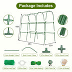 Cucumber Trellis for Raised Bed, U-Shape Garden Trellis 47.2" Tall, Heavy Duty Metal Arch Trellis for Climbing Vegetables, Rustproof Plant Support for Tomato Pea Bean (Upgraded Connector)