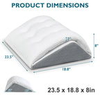 Shinnwa Knee Wedge Pillow, Patented Convertible Knee Pillow for Back Sleeping, Dual-Layer Memory Foam Triangle Pillow for Legs Post Surgery, Knee Support, Leg Elevation, Back Pain Relief