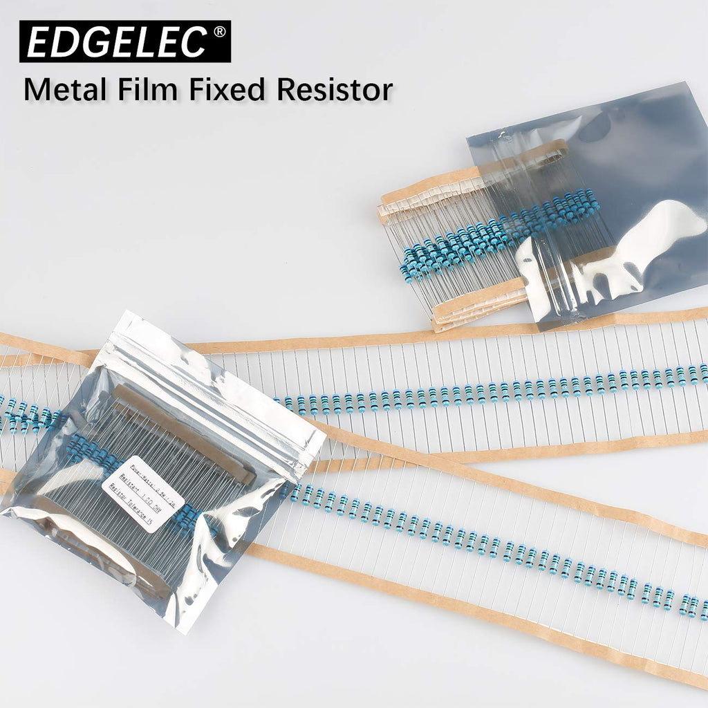 EDGELEC 100pcs 10K ohm Resistor 1/2w (0.5Watt) ±1% Tolerance Metal Film Fixed Resistor, Multiple Values of Resistance Optional