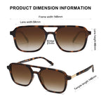 SOJOS Retro Aviator Sunglasses Women Men Trendy Rectangle Shades SJ2202C3