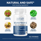 (5 Pack) Neuro Tech IQ Brain Supplement Neurotech Iq Focus Formula Pills (300 Capsules)