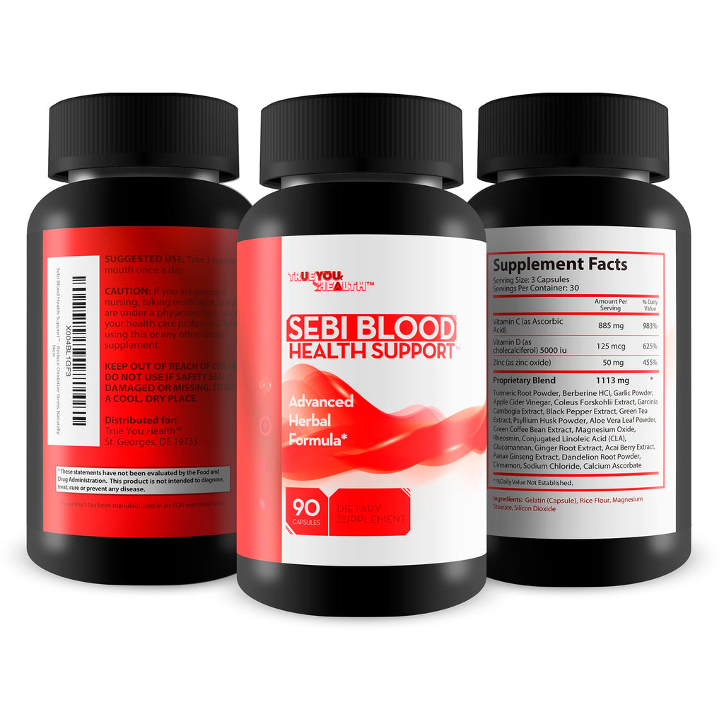 Sebi Blood Health Support - Blood Health Supplement - Blood Balance Blood Boost Formula - Inspired by Dr Sebi Blood Health - Help Improve Blood Flow & Reduce Oxidative Stress Naturally