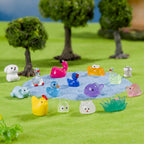 Faunamancy 200 Pcs Mini Resin Animals Figurines Bulk,200 Styles Tiny Animals Variety Pack for Fairy Garden Landscape,Hide Crafts Decor