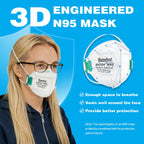 NIOSH Approved N95 Mask Particulate Respirators, Pack of 20 N95 Face Masks, Individually Wrapped, Universal Fit