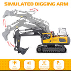 Remote Control Excavator Toys, 11 Channel 1:20 RC Construction Truck