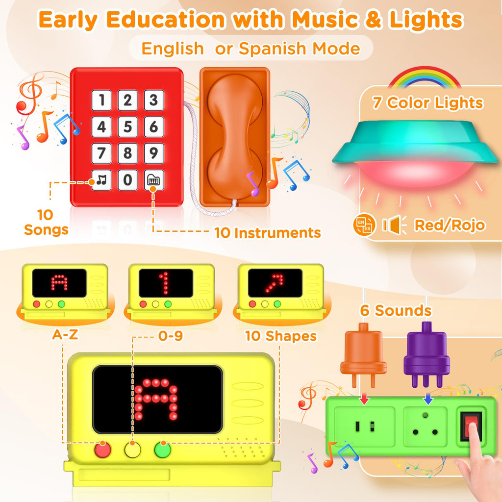 Montessori Busy Board for 1 Year Old Boy Toy, Birthday Gifts for 12-18 Month Old Boy Girl, Learning Toys for Toddlers 1-3, Toddler Gift for One Year Old Toy