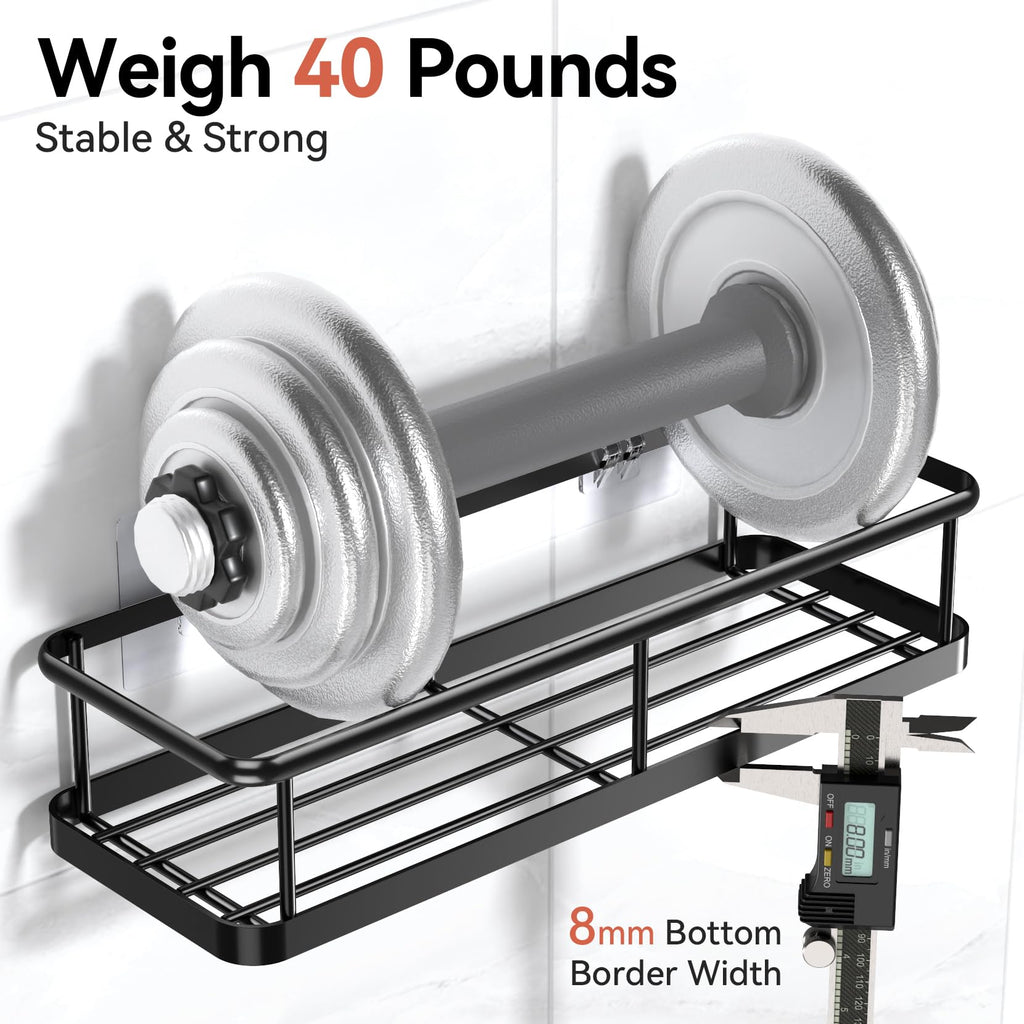 YASONIC Shower Caddy Adhesive, Rustproof Shower Shelves for Inside Shower