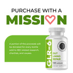 Intestinal Fortitude GLR-6 - Gut Lining Repair Supplement for Gut Health - Leaky Gut Repair with L-Glutamine, Slippery Elm, DGL Licorice Root, Marshmallow Root, Fenugreek - IBS, IBD, GERD - Vegan