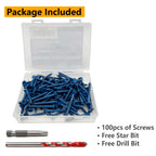 Allkeen 1/4" x 2-1/4" Concrete Screws, Anchoring to Masonry, Brick, Block, Cement or Stucco, 100PCS
