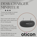 Otto Tech Oticon Charger 1.0 - Desktop Charger Replacement, Compatible with miniRITE R Oticon, Sonic, Bernafon Rechargeable Hearing Aids, Deskcharger