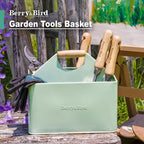 Berry&Bird Garden Tool Organizer, Metal Garden Caddy with 4 Compartments