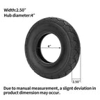 RUTU 2.50-4" 8.5" Tire and Inner Tube with TR87 Bent Valve Stem