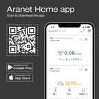 SAF Aranet4 Home: Smart Indoor Air Quality Monitor - CO2, Temperature, Humidity, Portable & Battery-Powered, E-Ink Screen, Free App Integration