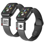 MYLUCKYTAG QR Code Medical ID Tag - Medical ID Bracelet Sleeve - Fits for Apple Watch Medical ID Band or Fitbit Medical ID Band - Medical Alert - Free Online Emergency Medical Profile