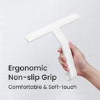 dancemoon JustHang Shower Squeegee with Built-in Hook, 10-Inch White