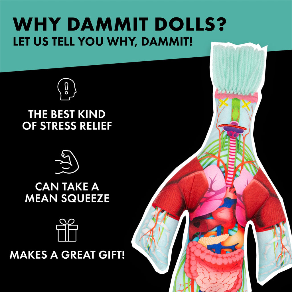 Dammit Doll - Limited Edition - Dammit Anatomy Doll- Stress Relief, Gag Gift