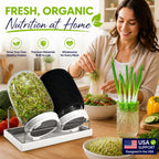 Sprouting Jar Kit - 2 Wide-Mouth Mason Jars with Stand and Sprout Lids