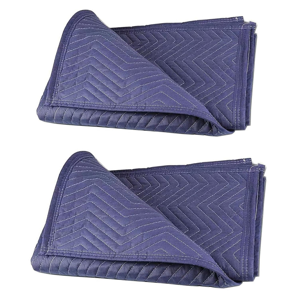 PONGHEI 2 Moving Blankets 80"x 72" Heavy Duty Packing Blankets for Shipping Thick Furniture Wrapping for Moving Supplies Professional Quilted Shipping