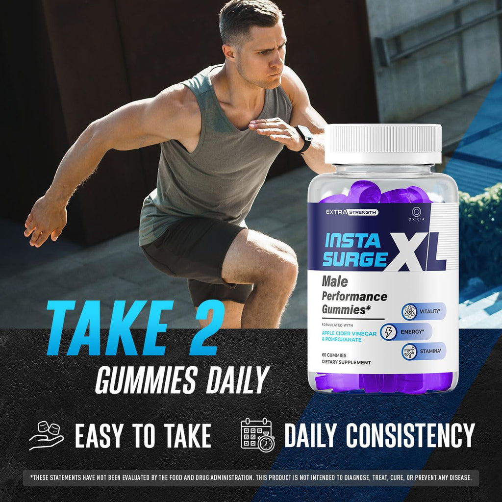 (2 Pack) Insta Surge XL Gummies - Official InstaSurge XL Advanced Premium Formula Support Maximum Strength, All Natural Insta SurgeXL Vitamins for Overall Health & Wellness, 120 Gummies for 2 Months