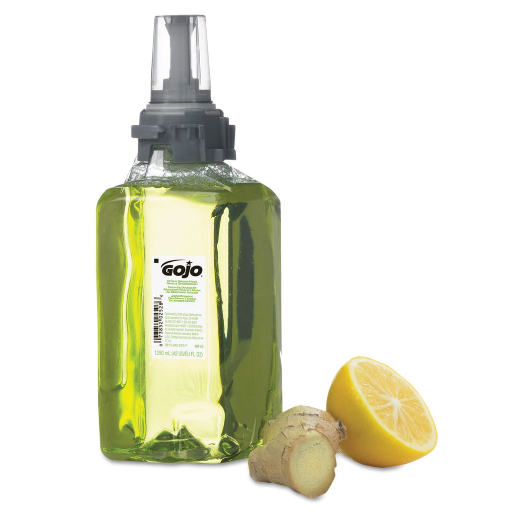 GOJO ADX-12 Foam Soap Refill, Citrus Ginger, 3ct x 1250 mL - 8813-03