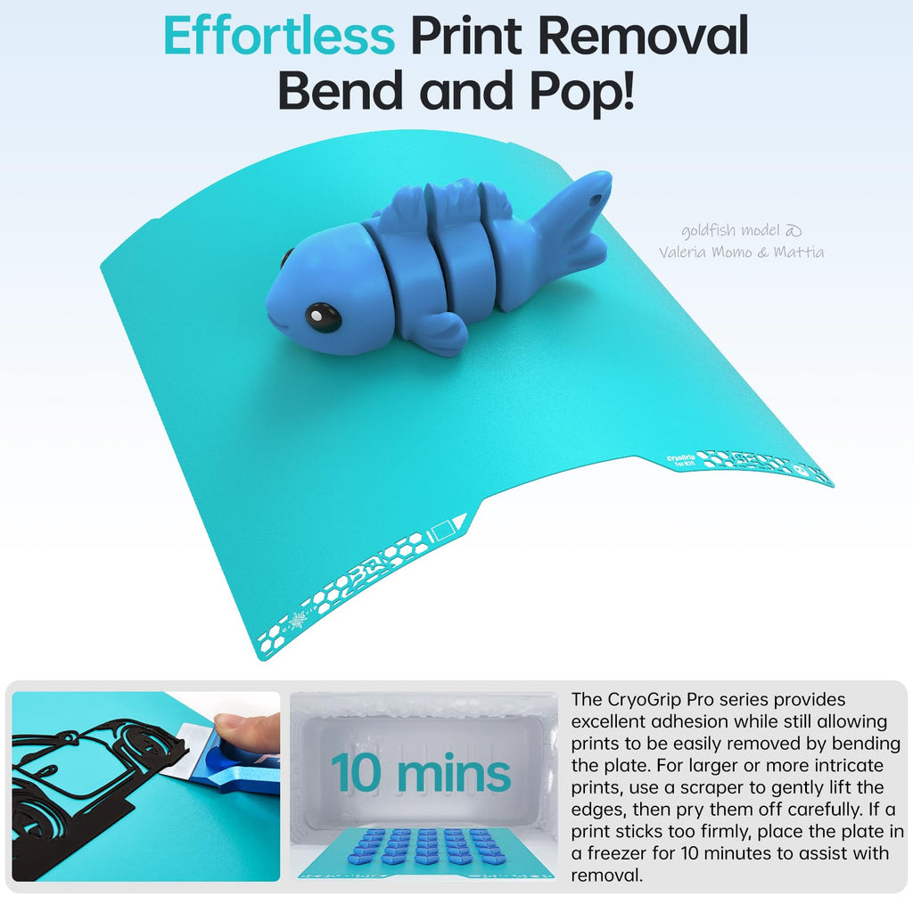 BIQU CryoGrip Pro Glacier Compatible with Bambu-Lab H2C 3D Printer 355x346mm Panda Build Plate Double Sided Upgrade Spring Steel Plate Removable Surface Platform