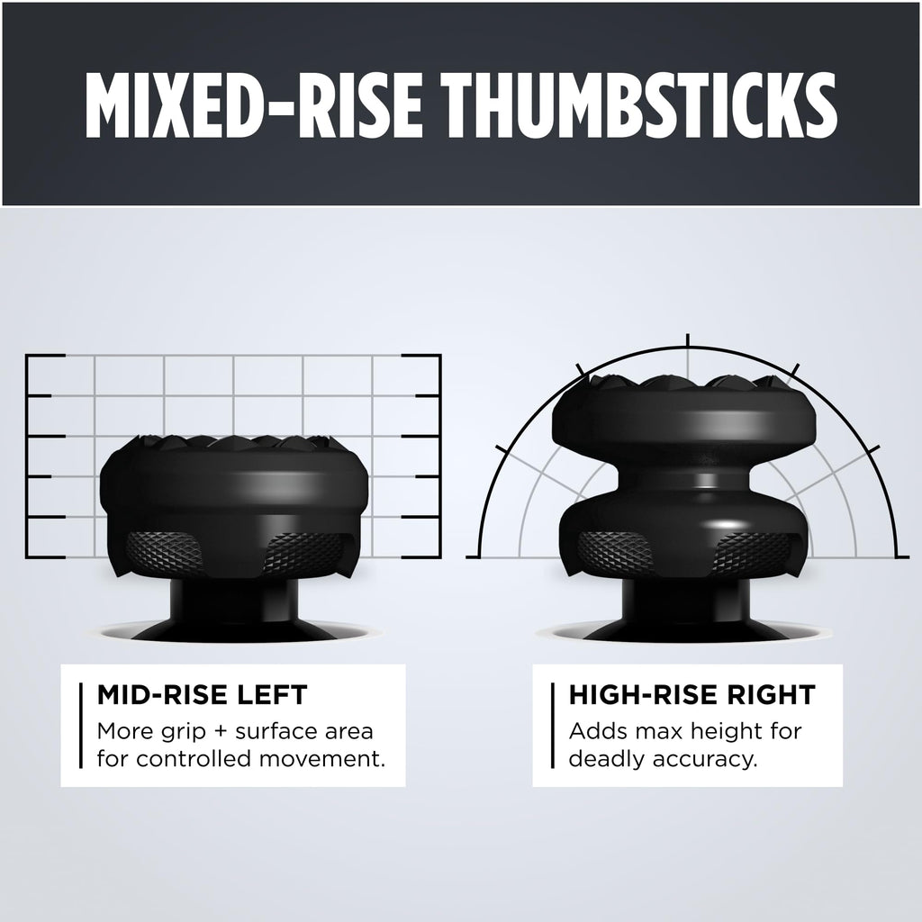 KontrolFreek FPS Freek Galaxy Black for PlayStation 4 (PS4) and PlayStation 5 (PS5) | Performance Thumbsticks | 1 High-Rise, 1 Mid-Rise | Black (Limited Edition)