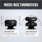 KontrolFreek FPS Freek Galaxy Black for PlayStation 4 (PS4) and PlayStation 5 (PS5) | Performance Thumbsticks | 1 High-Rise, 1 Mid-Rise | Black (Limited Edition)